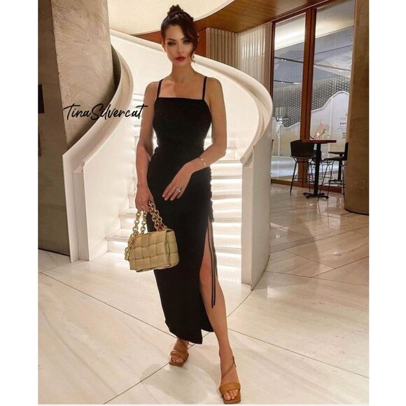 Zara Dresses & Skirts - BLOGGER'S FAVE! Zara Black Midi Dress Sz XS NWT